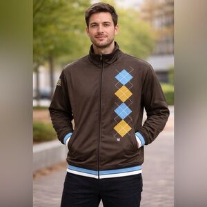 Vtg PNB Nation Argyle Track Jacket - XL - Rare Y2K Streetwear - Mint